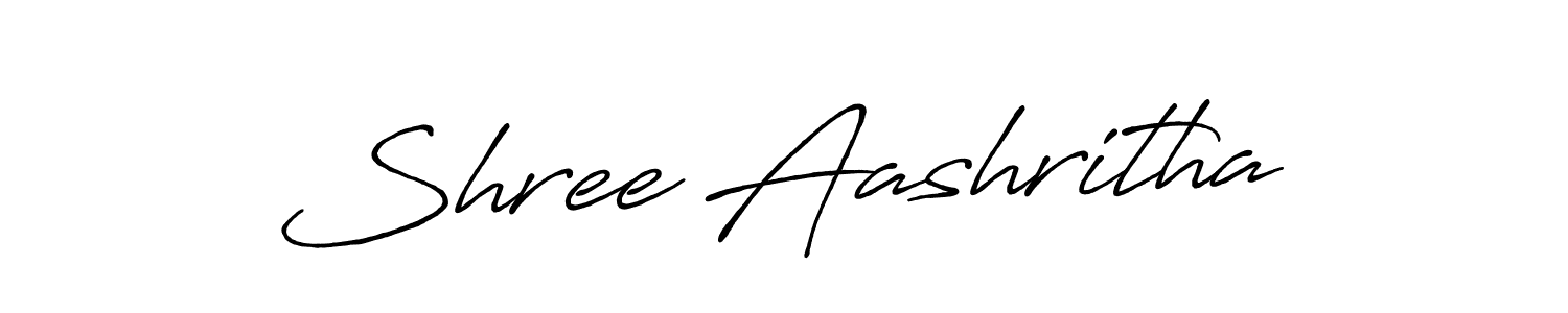 Use a signature maker to create a handwritten signature online. With this signature software, you can design (Antro_Vectra_Bolder) your own signature for name Shree Aashritha. Shree Aashritha signature style 7 images and pictures png