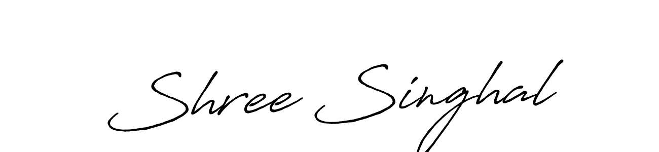 Make a beautiful signature design for name Shree Singhal. With this signature (Antro_Vectra_Bolder) style, you can create a handwritten signature for free. Shree Singhal signature style 7 images and pictures png