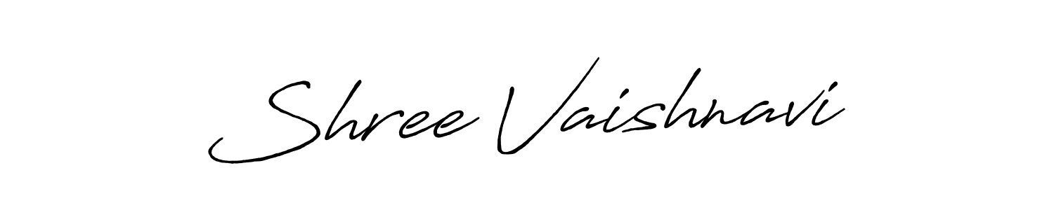 How to make Shree Vaishnavi name signature. Use Antro_Vectra_Bolder style for creating short signs online. This is the latest handwritten sign. Shree Vaishnavi signature style 7 images and pictures png