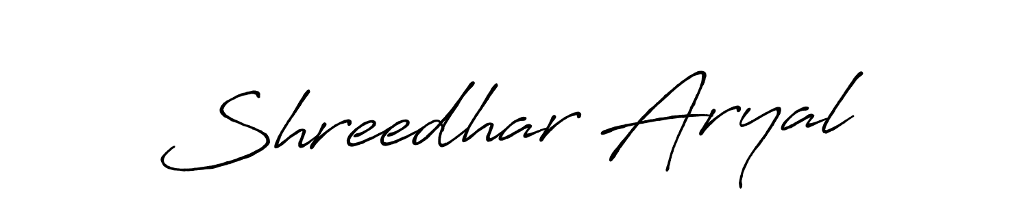 Shreedhar Aryal stylish signature style. Best Handwritten Sign (Antro_Vectra_Bolder) for my name. Handwritten Signature Collection Ideas for my name Shreedhar Aryal. Shreedhar Aryal signature style 7 images and pictures png