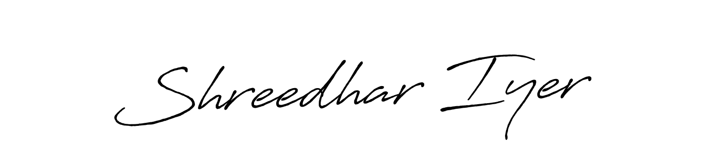 Antro_Vectra_Bolder is a professional signature style that is perfect for those who want to add a touch of class to their signature. It is also a great choice for those who want to make their signature more unique. Get Shreedhar Iyer name to fancy signature for free. Shreedhar Iyer signature style 7 images and pictures png