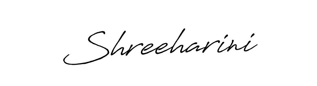 How to make Shreeharini name signature. Use Antro_Vectra_Bolder style for creating short signs online. This is the latest handwritten sign. Shreeharini signature style 7 images and pictures png