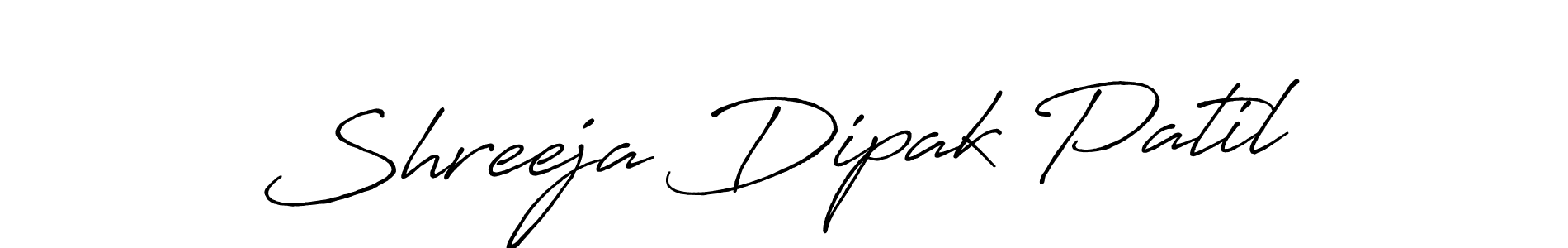 Make a beautiful signature design for name Shreeja Dipak Patil. With this signature (Antro_Vectra_Bolder) style, you can create a handwritten signature for free. Shreeja Dipak Patil signature style 7 images and pictures png