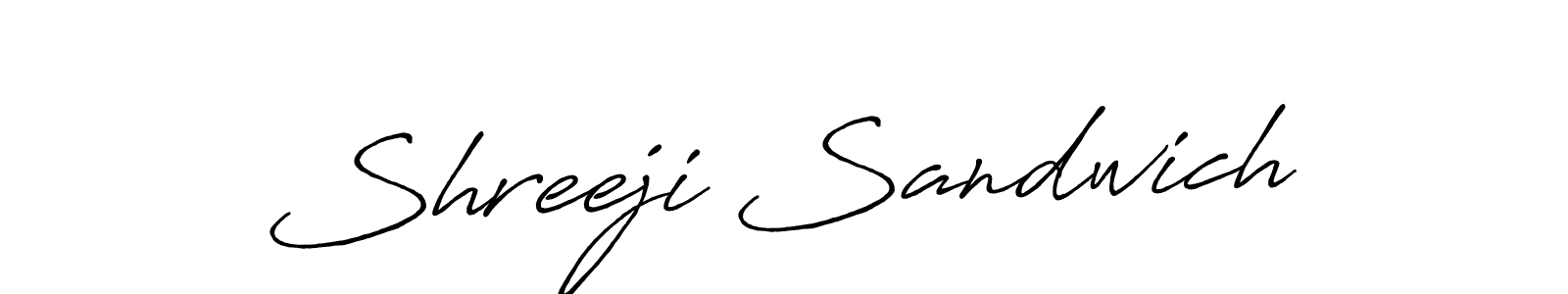 You should practise on your own different ways (Antro_Vectra_Bolder) to write your name (Shreeji Sandwich) in signature. don't let someone else do it for you. Shreeji Sandwich signature style 7 images and pictures png