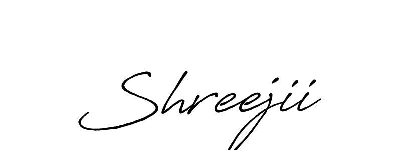 You should practise on your own different ways (Antro_Vectra_Bolder) to write your name (Shreejii) in signature. don't let someone else do it for you. Shreejii signature style 7 images and pictures png