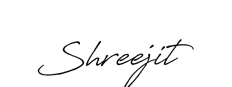 The best way (Antro_Vectra_Bolder) to make a short signature is to pick only two or three words in your name. The name Shreejit include a total of six letters. For converting this name. Shreejit signature style 7 images and pictures png