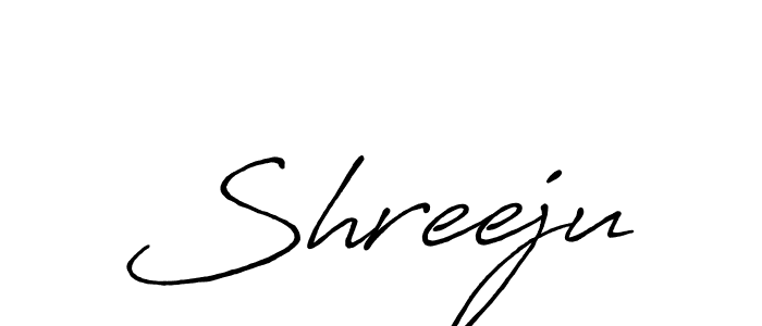 Make a beautiful signature design for name Shreeju. With this signature (Antro_Vectra_Bolder) style, you can create a handwritten signature for free. Shreeju signature style 7 images and pictures png