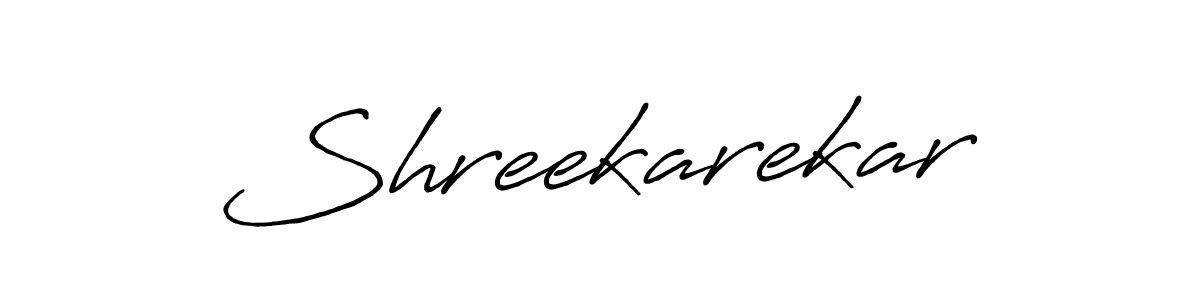 Create a beautiful signature design for name Shreekarekar. With this signature (Antro_Vectra_Bolder) fonts, you can make a handwritten signature for free. Shreekarekar signature style 7 images and pictures png