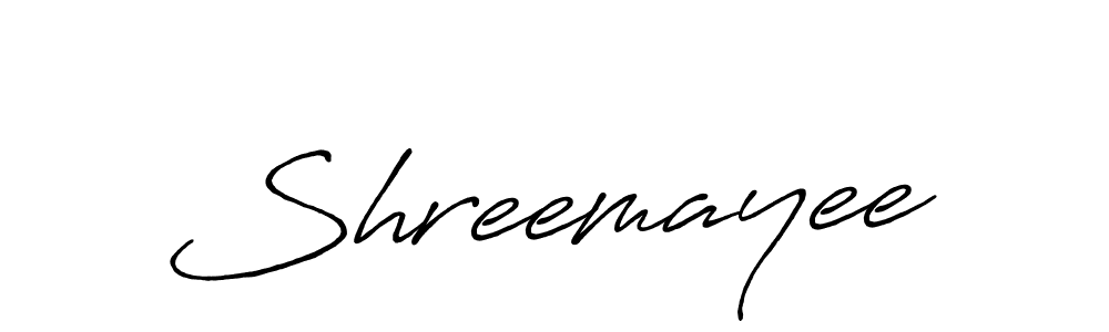 Create a beautiful signature design for name Shreemayee. With this signature (Antro_Vectra_Bolder) fonts, you can make a handwritten signature for free. Shreemayee signature style 7 images and pictures png
