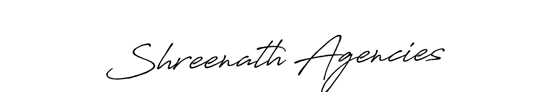 Use a signature maker to create a handwritten signature online. With this signature software, you can design (Antro_Vectra_Bolder) your own signature for name Shreenath Agencies. Shreenath Agencies signature style 7 images and pictures png