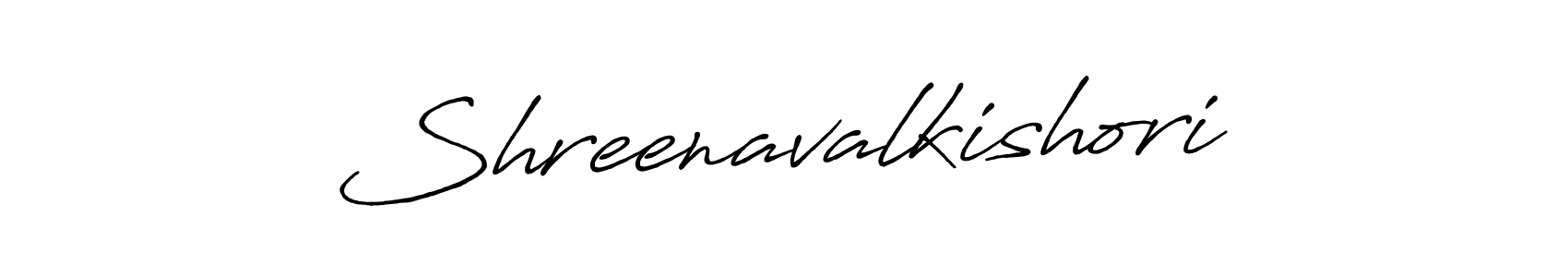 Make a beautiful signature design for name Shreenavalkishori. With this signature (Antro_Vectra_Bolder) style, you can create a handwritten signature for free. Shreenavalkishori signature style 7 images and pictures png