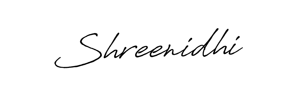 How to make Shreenidhi signature? Antro_Vectra_Bolder is a professional autograph style. Create handwritten signature for Shreenidhi name. Shreenidhi signature style 7 images and pictures png