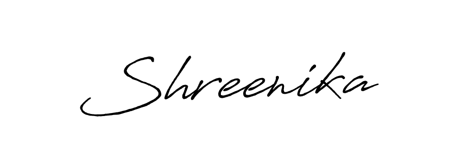 How to make Shreenika signature? Antro_Vectra_Bolder is a professional autograph style. Create handwritten signature for Shreenika name. Shreenika signature style 7 images and pictures png