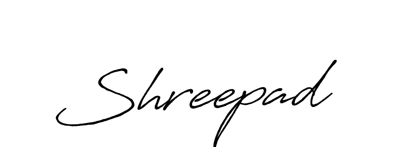 Create a beautiful signature design for name Shreepad. With this signature (Antro_Vectra_Bolder) fonts, you can make a handwritten signature for free. Shreepad signature style 7 images and pictures png