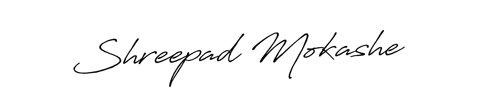 Also we have Shreepad Mokashe name is the best signature style. Create professional handwritten signature collection using Antro_Vectra_Bolder autograph style. Shreepad Mokashe signature style 7 images and pictures png