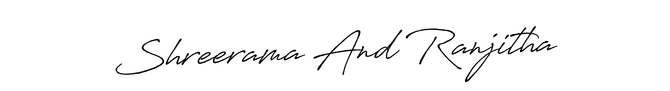 Also You can easily find your signature by using the search form. We will create Shreerama And Ranjitha name handwritten signature images for you free of cost using Antro_Vectra_Bolder sign style. Shreerama And Ranjitha signature style 7 images and pictures png