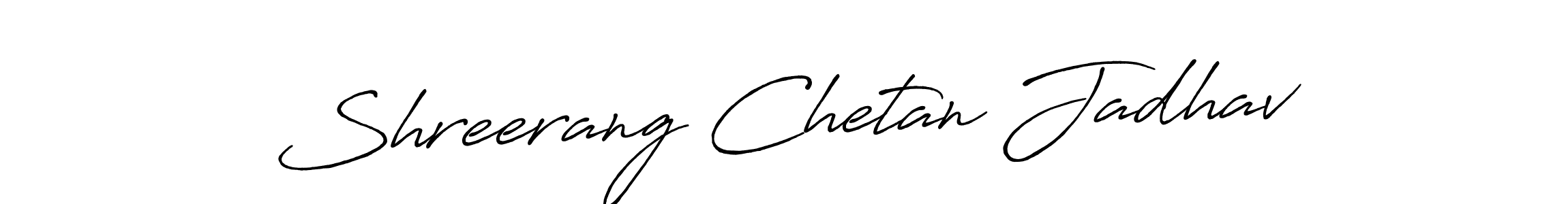 Antro_Vectra_Bolder is a professional signature style that is perfect for those who want to add a touch of class to their signature. It is also a great choice for those who want to make their signature more unique. Get Shreerang Chetan Jadhav name to fancy signature for free. Shreerang Chetan Jadhav signature style 7 images and pictures png