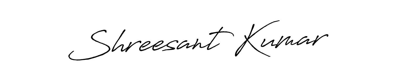 Antro_Vectra_Bolder is a professional signature style that is perfect for those who want to add a touch of class to their signature. It is also a great choice for those who want to make their signature more unique. Get Shreesant Kumar name to fancy signature for free. Shreesant Kumar signature style 7 images and pictures png