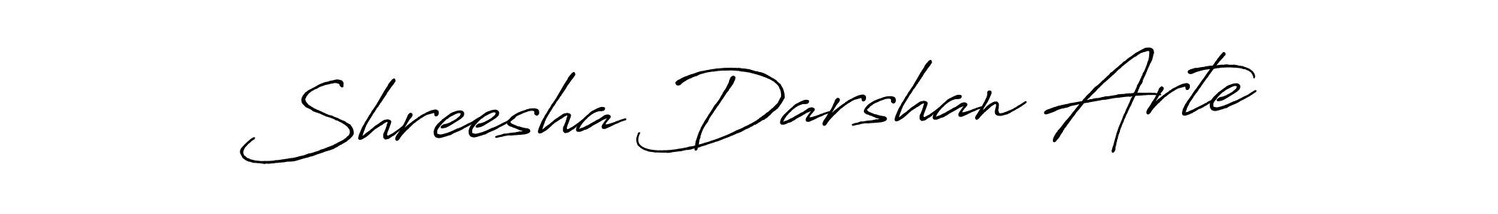 How to make Shreesha Darshan Arte name signature. Use Antro_Vectra_Bolder style for creating short signs online. This is the latest handwritten sign. Shreesha Darshan Arte signature style 7 images and pictures png