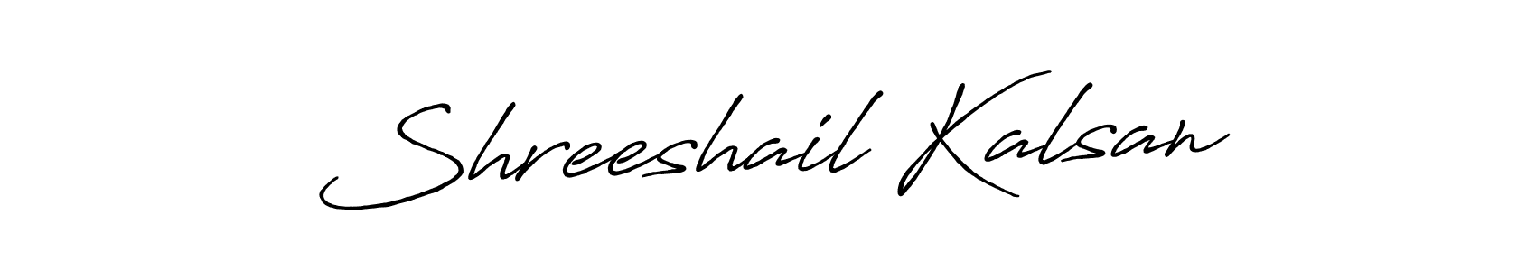The best way (Antro_Vectra_Bolder) to make a short signature is to pick only two or three words in your name. The name Shreeshail Kalsan include a total of six letters. For converting this name. Shreeshail Kalsan signature style 7 images and pictures png