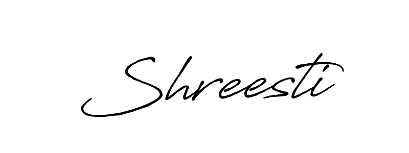 Design your own signature with our free online signature maker. With this signature software, you can create a handwritten (Antro_Vectra_Bolder) signature for name Shreesti. Shreesti signature style 7 images and pictures png