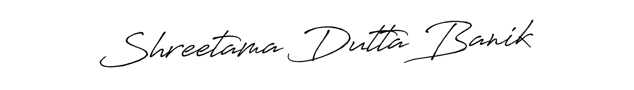 Shreetama Dutta Banik stylish signature style. Best Handwritten Sign (Antro_Vectra_Bolder) for my name. Handwritten Signature Collection Ideas for my name Shreetama Dutta Banik. Shreetama Dutta Banik signature style 7 images and pictures png