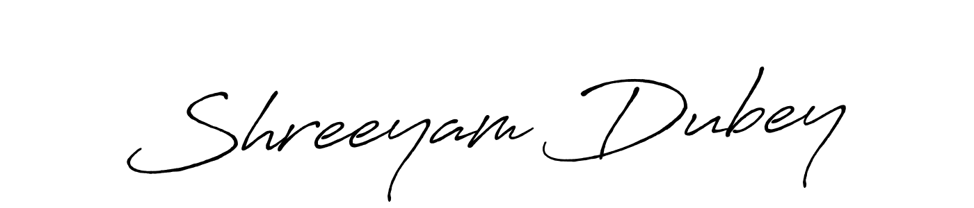 Make a beautiful signature design for name Shreeyam Dubey. With this signature (Antro_Vectra_Bolder) style, you can create a handwritten signature for free. Shreeyam Dubey signature style 7 images and pictures png