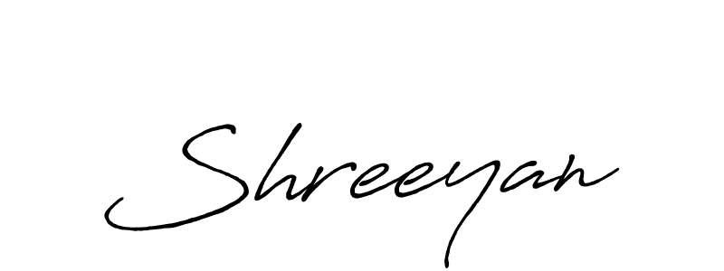 Use a signature maker to create a handwritten signature online. With this signature software, you can design (Antro_Vectra_Bolder) your own signature for name Shreeyan. Shreeyan signature style 7 images and pictures png