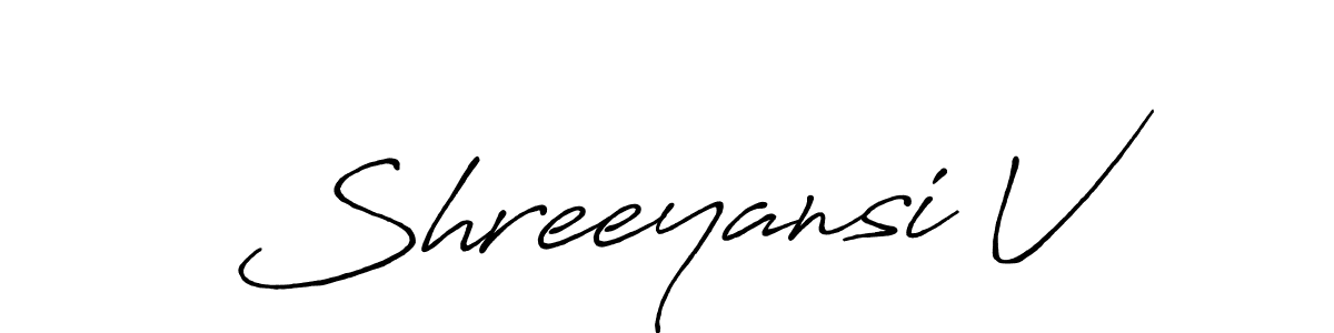 How to make Shreeyansi V signature? Antro_Vectra_Bolder is a professional autograph style. Create handwritten signature for Shreeyansi V name. Shreeyansi V signature style 7 images and pictures png