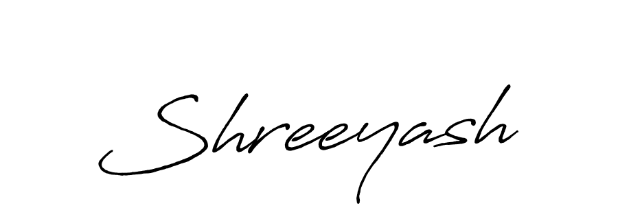 Also we have Shreeyash name is the best signature style. Create professional handwritten signature collection using Antro_Vectra_Bolder autograph style. Shreeyash signature style 7 images and pictures png