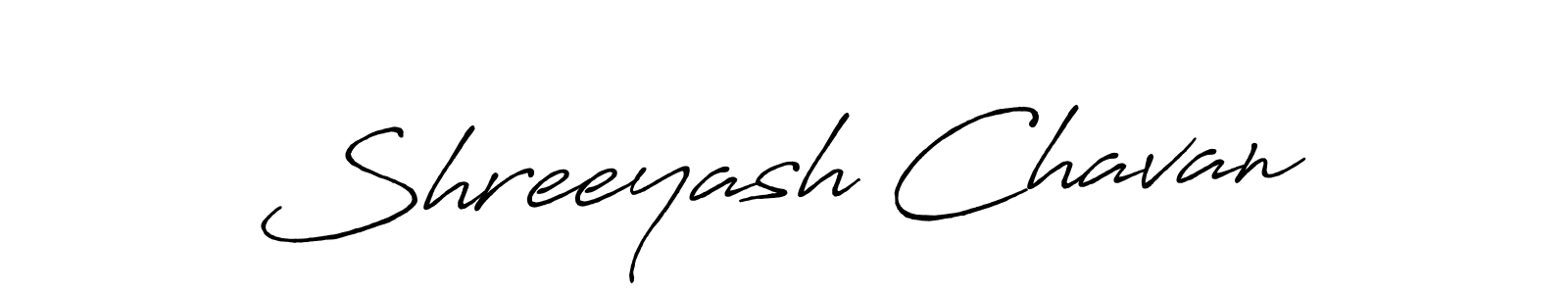 Also we have Shreeyash Chavan name is the best signature style. Create professional handwritten signature collection using Antro_Vectra_Bolder autograph style. Shreeyash Chavan signature style 7 images and pictures png