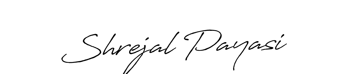 Make a beautiful signature design for name Shrejal Payasi. With this signature (Antro_Vectra_Bolder) style, you can create a handwritten signature for free. Shrejal Payasi signature style 7 images and pictures png