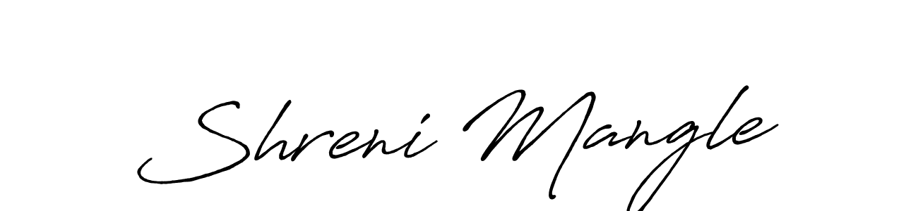 The best way (Antro_Vectra_Bolder) to make a short signature is to pick only two or three words in your name. The name Shreni Mangle include a total of six letters. For converting this name. Shreni Mangle signature style 7 images and pictures png