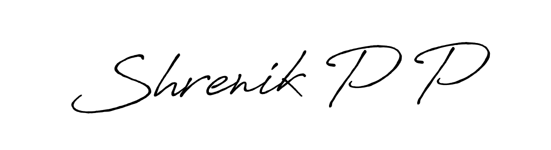 Antro_Vectra_Bolder is a professional signature style that is perfect for those who want to add a touch of class to their signature. It is also a great choice for those who want to make their signature more unique. Get Shrenik P P name to fancy signature for free. Shrenik P P signature style 7 images and pictures png