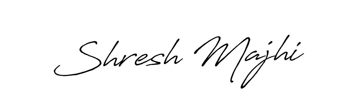 How to make Shresh Majhi name signature. Use Antro_Vectra_Bolder style for creating short signs online. This is the latest handwritten sign. Shresh Majhi signature style 7 images and pictures png