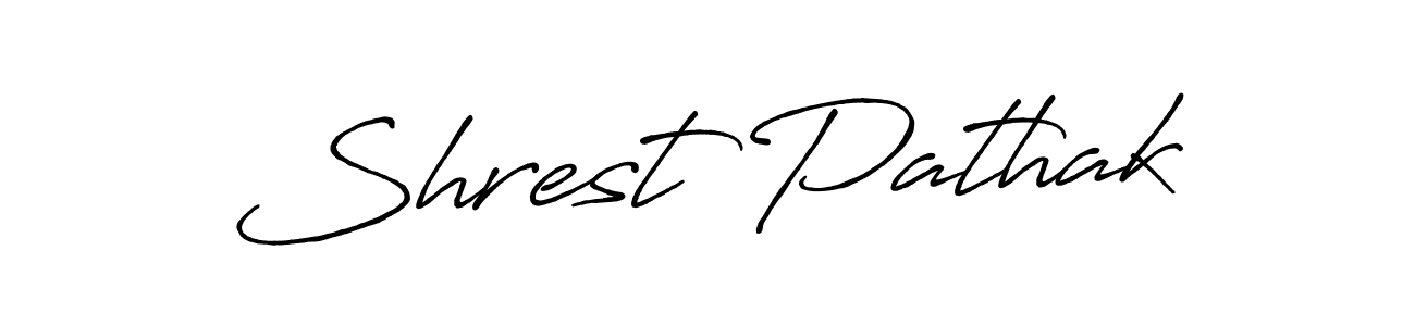 Similarly Antro_Vectra_Bolder is the best handwritten signature design. Signature creator online .You can use it as an online autograph creator for name Shrest Pathak. Shrest Pathak signature style 7 images and pictures png