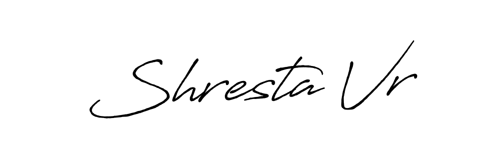 Make a beautiful signature design for name Shresta Vr. With this signature (Antro_Vectra_Bolder) style, you can create a handwritten signature for free. Shresta Vr signature style 7 images and pictures png