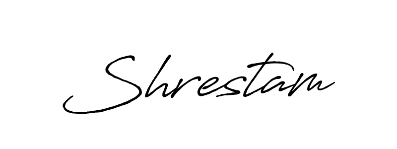 Make a beautiful signature design for name Shrestam. With this signature (Antro_Vectra_Bolder) style, you can create a handwritten signature for free. Shrestam signature style 7 images and pictures png
