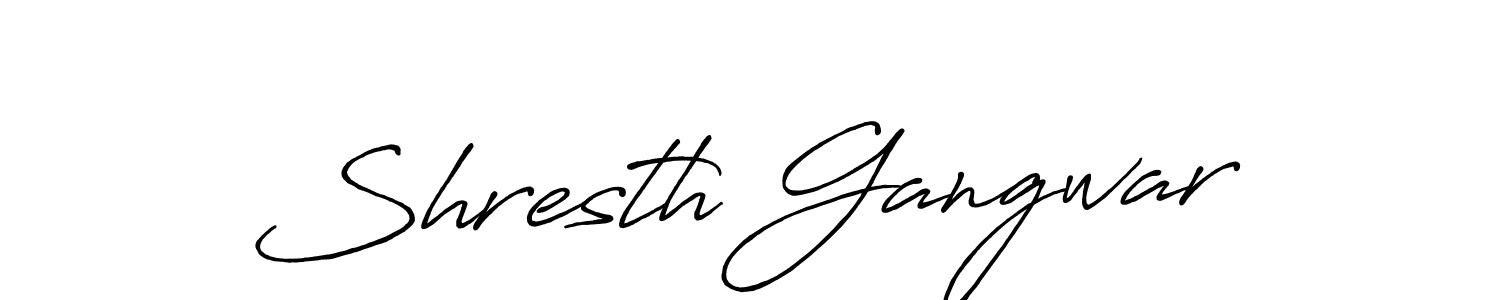 Create a beautiful signature design for name Shresth Gangwar. With this signature (Antro_Vectra_Bolder) fonts, you can make a handwritten signature for free. Shresth Gangwar signature style 7 images and pictures png