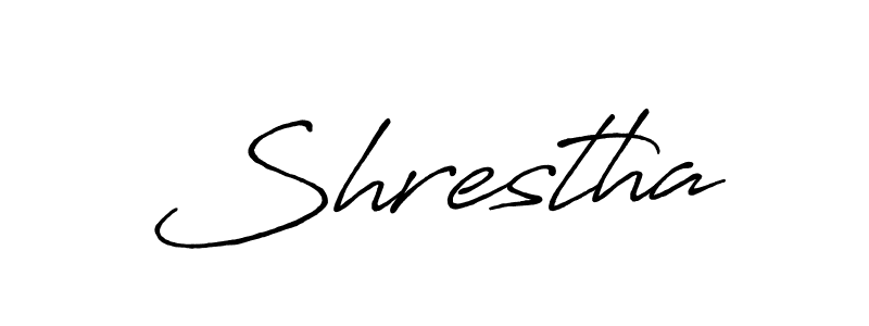 Make a beautiful signature design for name Shrestha. With this signature (Antro_Vectra_Bolder) style, you can create a handwritten signature for free. Shrestha signature style 7 images and pictures png
