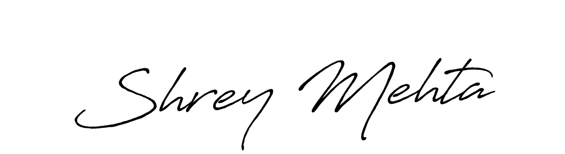 Shrey Mehta stylish signature style. Best Handwritten Sign (Antro_Vectra_Bolder) for my name. Handwritten Signature Collection Ideas for my name Shrey Mehta. Shrey Mehta signature style 7 images and pictures png