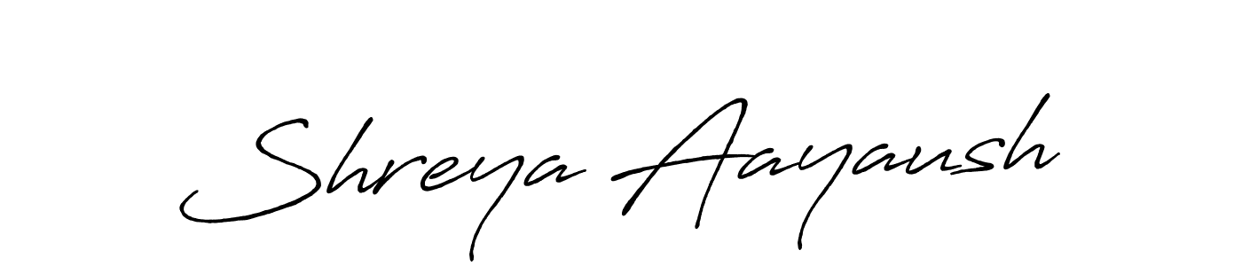 Also You can easily find your signature by using the search form. We will create Shreya Aayaush name handwritten signature images for you free of cost using Antro_Vectra_Bolder sign style. Shreya Aayaush signature style 7 images and pictures png