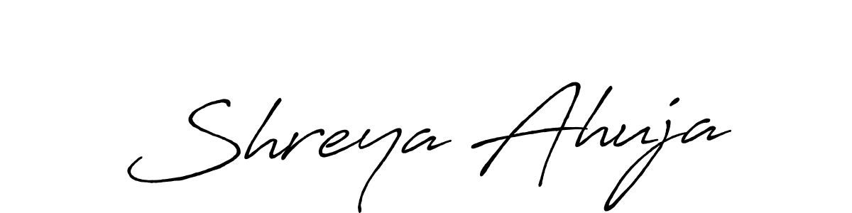 The best way (Antro_Vectra_Bolder) to make a short signature is to pick only two or three words in your name. The name Shreya Ahuja include a total of six letters. For converting this name. Shreya Ahuja signature style 7 images and pictures png