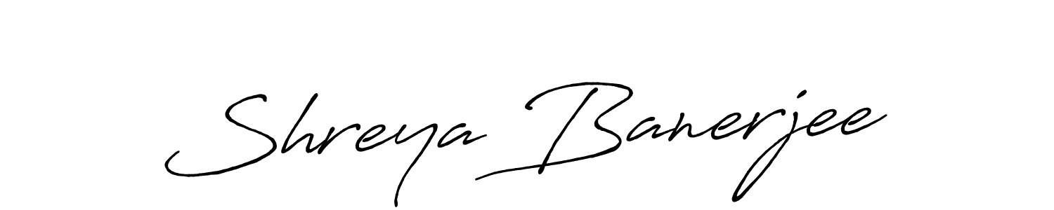 if you are searching for the best signature style for your name Shreya Banerjee. so please give up your signature search. here we have designed multiple signature styles  using Antro_Vectra_Bolder. Shreya Banerjee signature style 7 images and pictures png