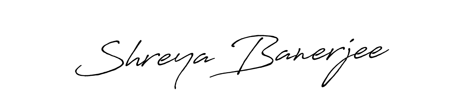 if you are searching for the best signature style for your name Shreya Banerjee. so please give up your signature search. here we have designed multiple signature styles  using Antro_Vectra_Bolder. Shreya Banerjee signature style 7 images and pictures png