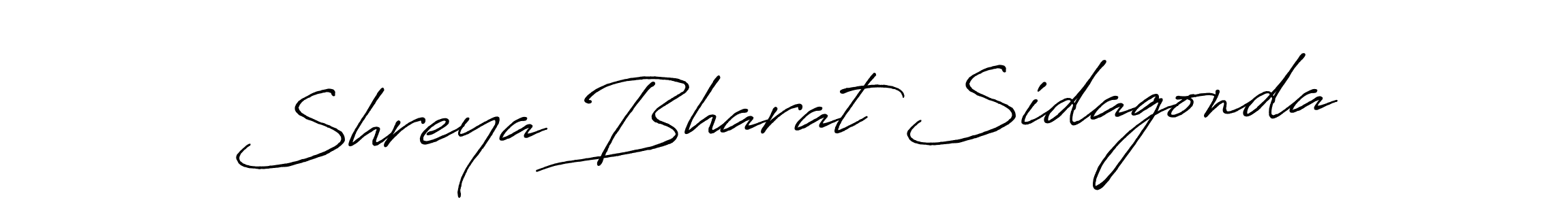 Make a beautiful signature design for name Shreya Bharat Sidagonda. With this signature (Antro_Vectra_Bolder) style, you can create a handwritten signature for free. Shreya Bharat Sidagonda signature style 7 images and pictures png