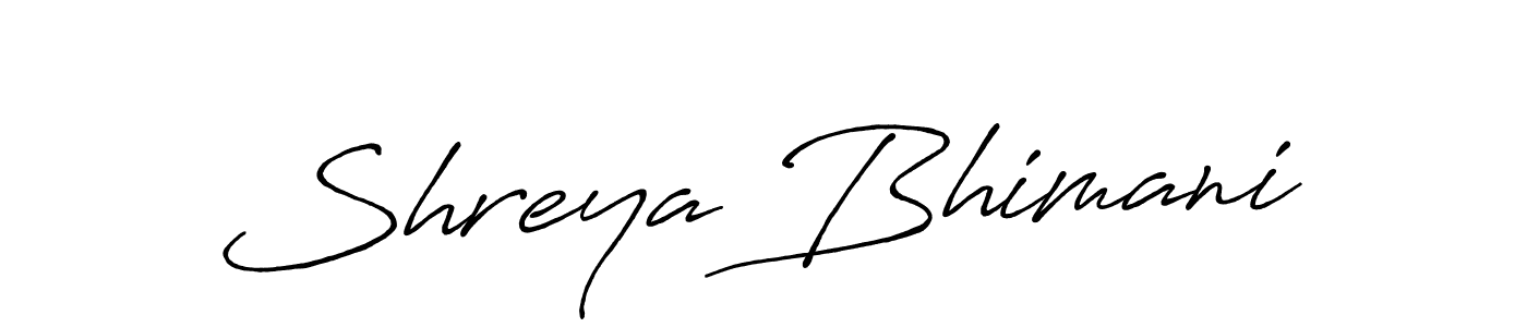 How to make Shreya Bhimani signature? Antro_Vectra_Bolder is a professional autograph style. Create handwritten signature for Shreya Bhimani name. Shreya Bhimani signature style 7 images and pictures png