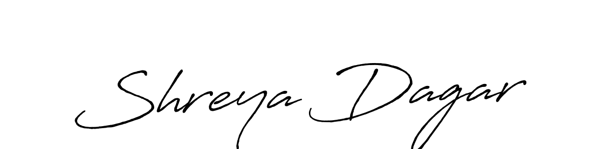 How to make Shreya Dagar name signature. Use Antro_Vectra_Bolder style for creating short signs online. This is the latest handwritten sign. Shreya Dagar signature style 7 images and pictures png