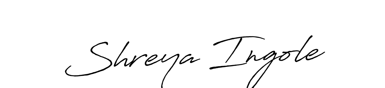 Create a beautiful signature design for name Shreya Ingole. With this signature (Antro_Vectra_Bolder) fonts, you can make a handwritten signature for free. Shreya Ingole signature style 7 images and pictures png