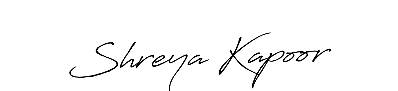 Also we have Shreya Kapoor name is the best signature style. Create professional handwritten signature collection using Antro_Vectra_Bolder autograph style. Shreya Kapoor signature style 7 images and pictures png